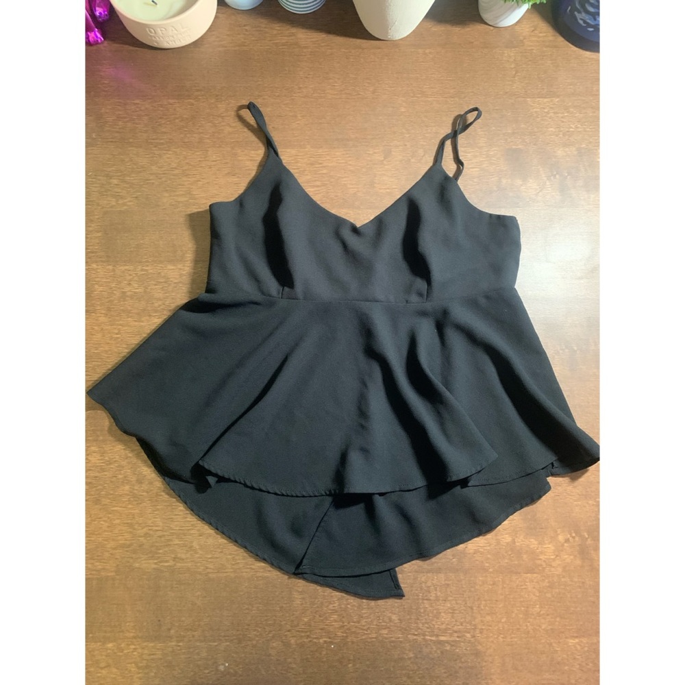 Black flowy top